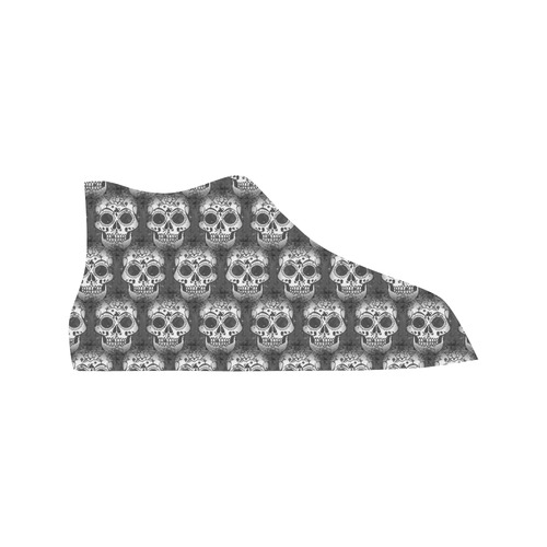 new skull allover pattern 2 by JamColors Vancouver H Men's Canvas Shoes (1013-1)