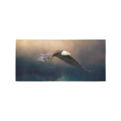 Painting flying american bald eagle Area Rug 7'x3'3''