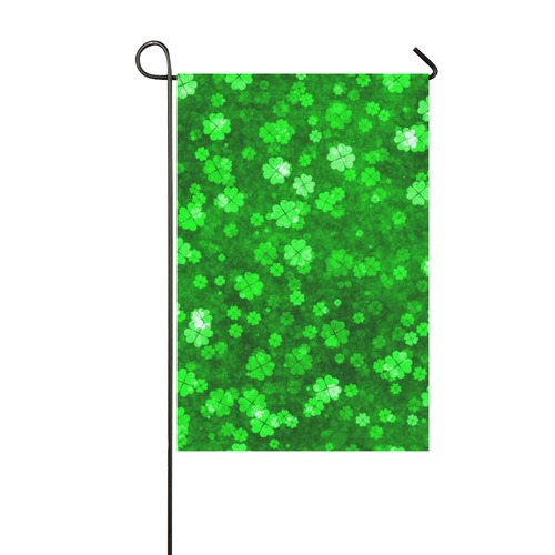shamrocks 1 green by JamColors Garden Flag 12‘’x18‘’（Without Flagpole）