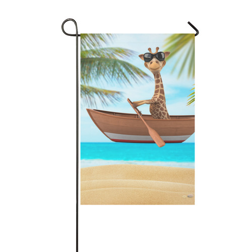 Vacation on beach in the hot summer days Garden Flag 12‘’x18‘’（Without Flagpole）