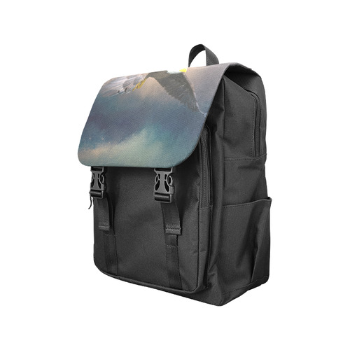 Painting flying american bald eagle Casual Shoulders Backpack (Model 1623)