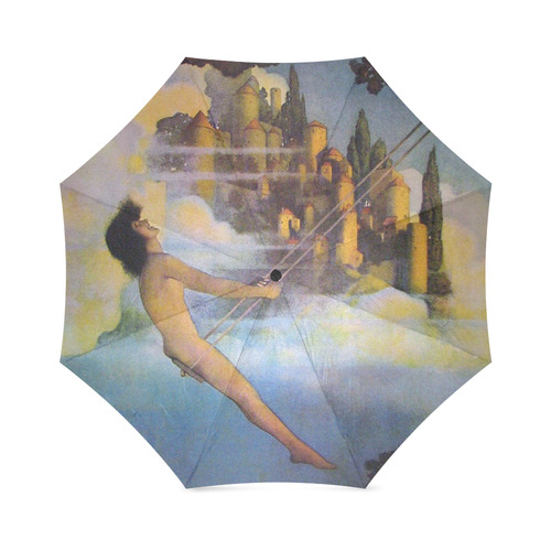 Dinky Bird Maxfield Parrish Fantasy Foldable Umbrella (Model U01)