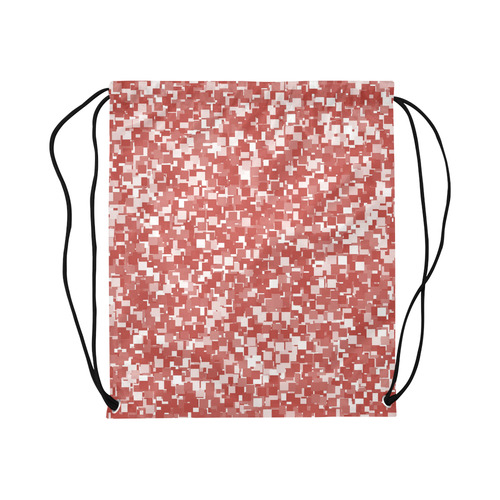 Aurora Red Pixels Large Drawstring Bag Model 1604 (Twin Sides)  16.5"(W) * 19.3"(H)