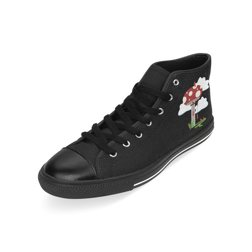 Cartoon Ants Having Fun! High Top Canvas Women's Shoes/Large Size (Model 017)