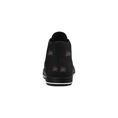 Skull 816 (Halloween) rainbow pattern Vancouver H Men's Canvas Shoes/Large (1013-1)