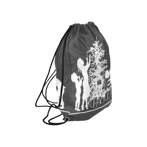 Vintage Christmas Chalkboard Large Drawstring Bag Model 1604 (Twin Sides)  16.5"(W) * 19.3"(H)