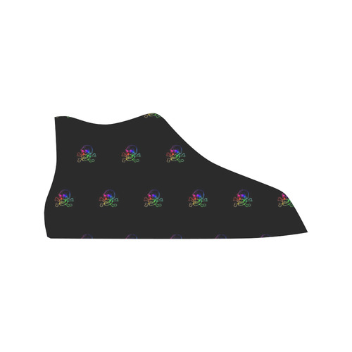 Skull 816 (Halloween) rainbow pattern Vancouver H Men's Canvas Shoes/Large (1013-1)