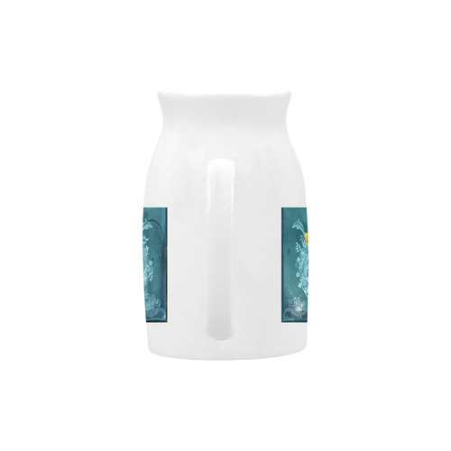 Sport, surfboard with dolphin Milk Cup (Large) 450ml