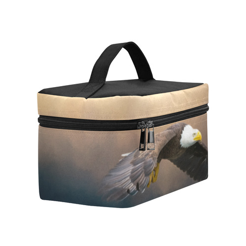 Painting flying american bald eagle Cosmetic Bag/Large (Model 1658)