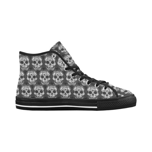 new skull allover pattern 2 by JamColors Vancouver H Men's Canvas Shoes (1013-1)