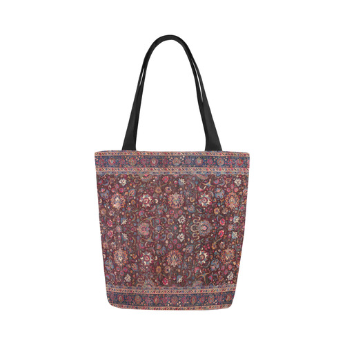 Vintage Floral Persian Rug Pattern Canvas Tote Bag (Model 1657)