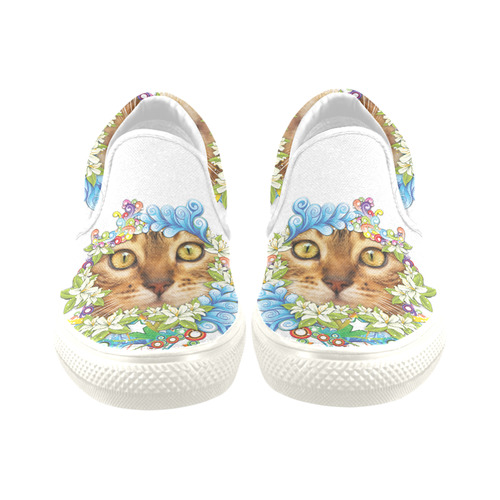 Peek-a-boo Slip-on Canvas Shoes for Kid (Model 019)