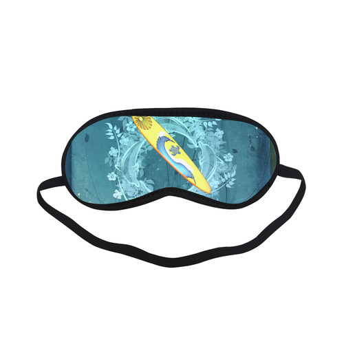 Sport, surfboard with dolphin Sleeping Mask