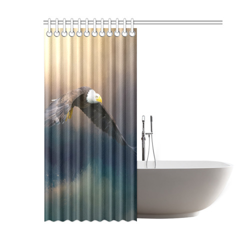 Painting flying american bald eagle Shower Curtain 60"x72"