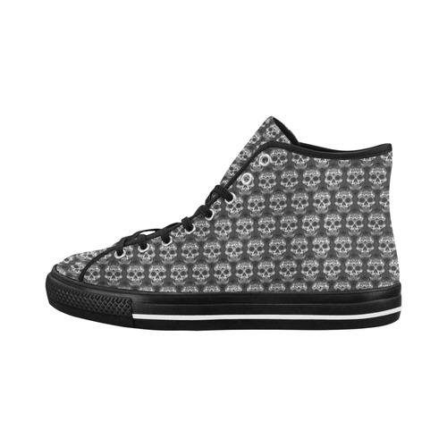 new skull allover pattern 3 by JamColors Vancouver H Men's Canvas Shoes (1013-1)