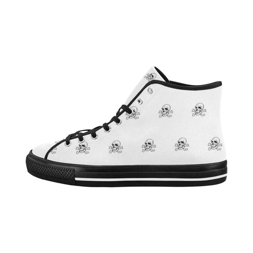 Skull 816 white (Halloween) pattern Vancouver H Men's Canvas Shoes (1013-1)