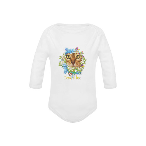 Peek-a-boo Baby Powder Organic Long Sleeve One Piece (Model T27)