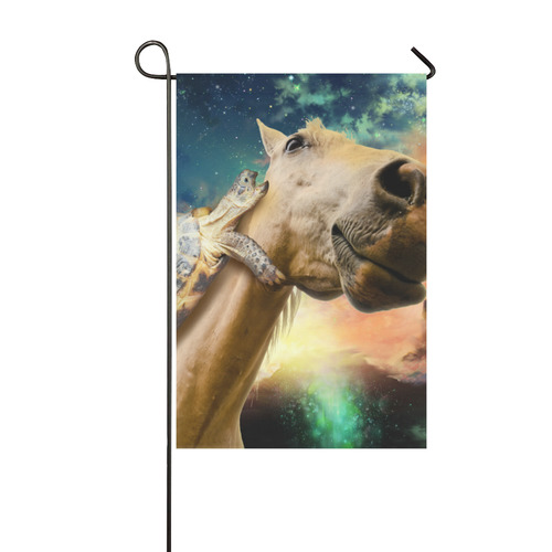 horse and turtle Garden Flag 12‘’x18‘’（Without Flagpole）