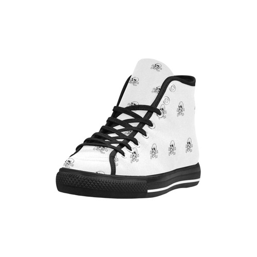 Skull 816 white (Halloween) pattern Vancouver H Men's Canvas Shoes (1013-1)