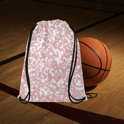 Bridal Rose Pixels Large Drawstring Bag Model 1604 (Twin Sides)  16.5"(W) * 19.3"(H)