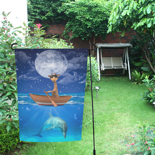 sleep dolphin Garden Flag 12‘’x18‘’（Without Flagpole）