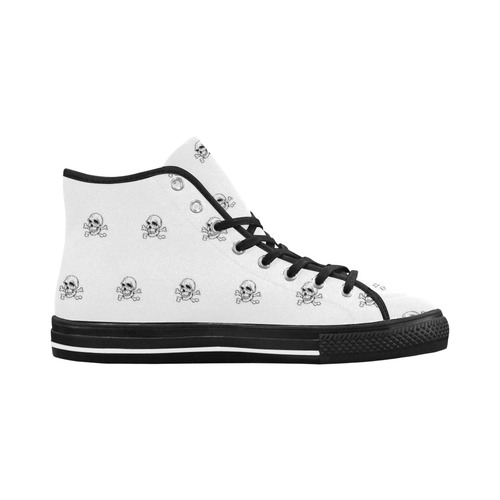 Skull 816 white (Halloween) pattern Vancouver H Women's Canvas Shoes (1013-1)
