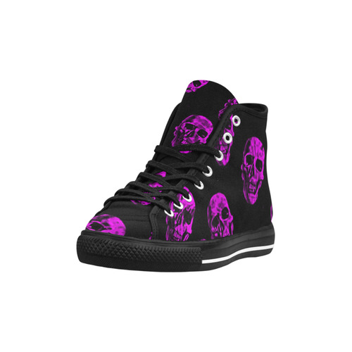 purple skulls Vancouver H Women's Canvas Shoes (1013-1)