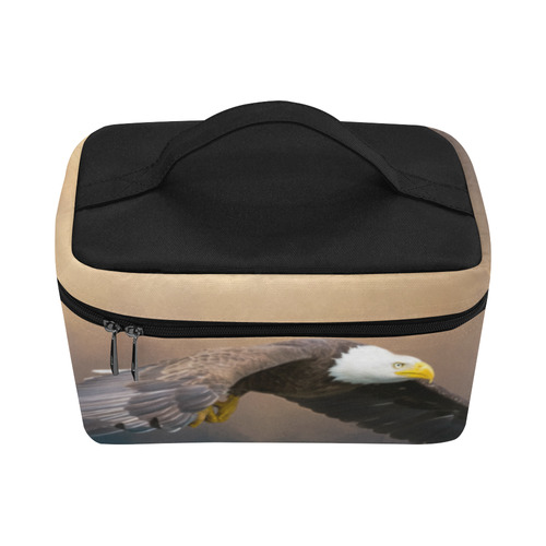 Painting flying american bald eagle Cosmetic Bag/Large (Model 1658)