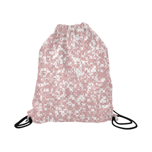 Bridal Rose Pixels Large Drawstring Bag Model 1604 (Twin Sides)  16.5"(W) * 19.3"(H)