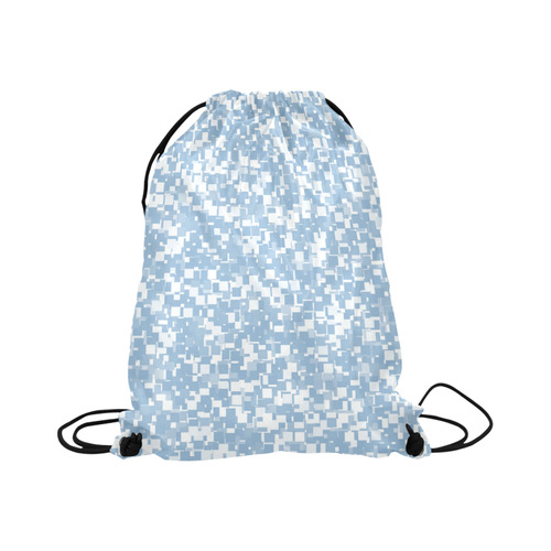 Airy Blue Pixels Large Drawstring Bag Model 1604 (Twin Sides)  16.5"(W) * 19.3"(H)