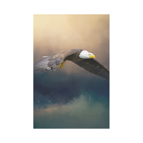 Painting flying american bald eagle Garden Flag 12‘’x18‘’（Without Flagpole）