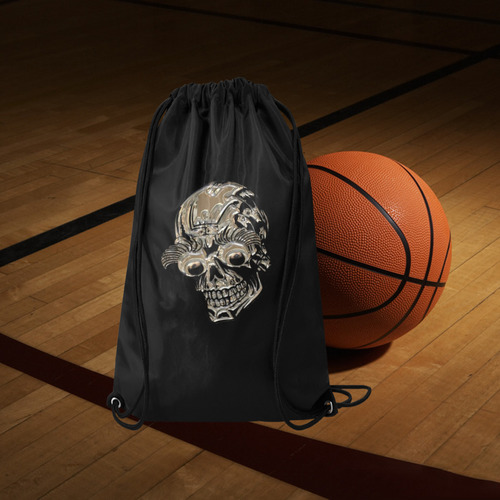 skull witg big eyes A Small Drawstring Bag Model 1604 (Twin Sides) 11"(W) * 17.7"(H)