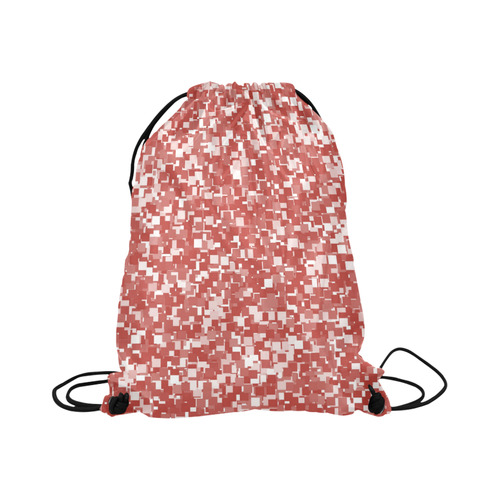 Aurora Red Pixels Large Drawstring Bag Model 1604 (Twin Sides)  16.5"(W) * 19.3"(H)
