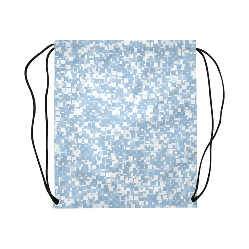 Airy Blue Pixels Large Drawstring Bag Model 1604 (Twin Sides)  16.5"(W) * 19.3"(H)