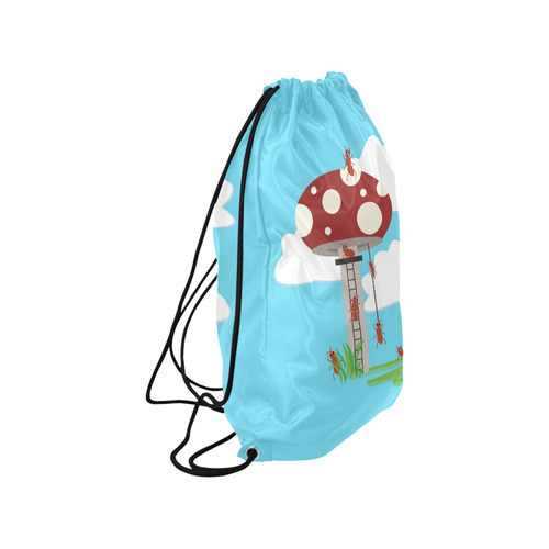 Cartoon Ants Having Fun! Medium Drawstring Bag Model 1604 (Twin Sides) 13.8"(W) * 18.1"(H)