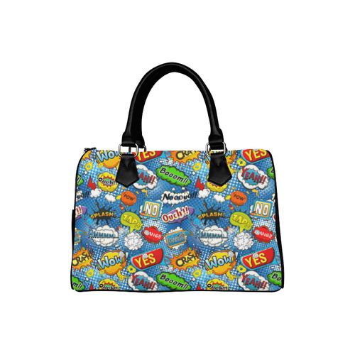 Comic Speech Bubbles Wow Pow Yes Splash Boston Handbag (Model 1621)