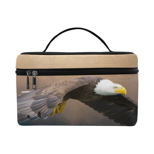 Painting flying american bald eagle Cosmetic Bag/Large (Model 1658)