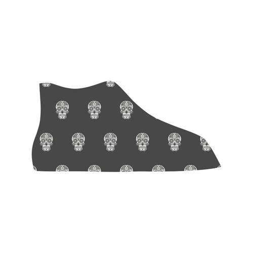 skull pattern bw Vancouver H Women's Canvas Shoes (1013-1)