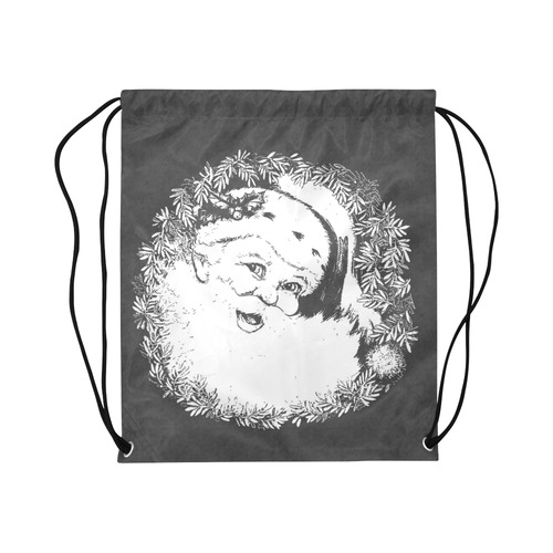 Santa Chalkboard Large Drawstring Bag Model 1604 (Twin Sides)  16.5"(W) * 19.3"(H)