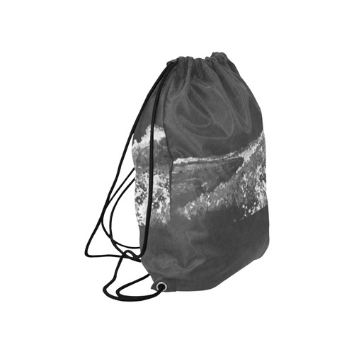 Beach Chalkboard Large Drawstring Bag Model 1604 (Twin Sides)  16.5"(W) * 19.3"(H)