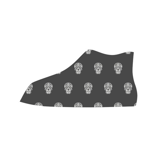 skull pattern bw Vancouver H Women's Canvas Shoes (1013-1)
