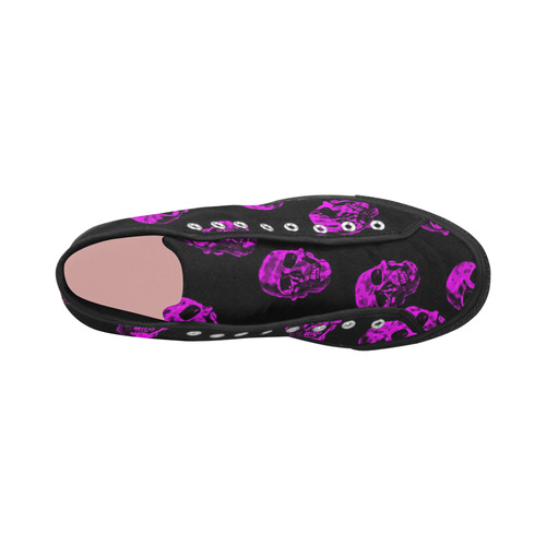 purple skulls Vancouver H Women's Canvas Shoes (1013-1)