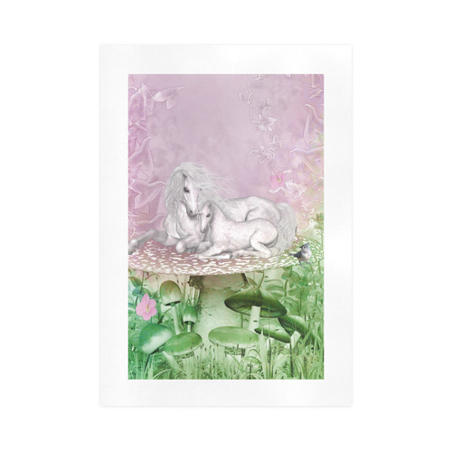 Beautiful unicorn with faol Art Print 16‘’x23‘’