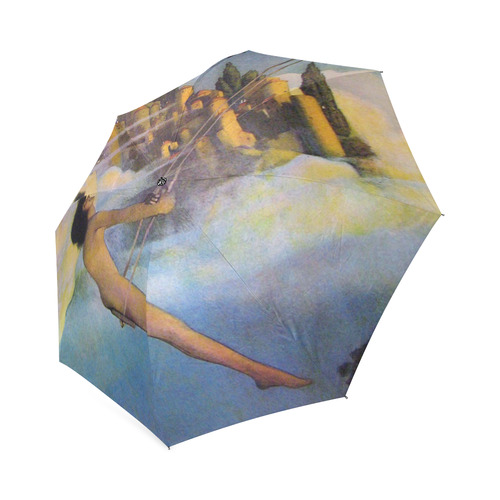 Dinky Bird Maxfield Parrish Fantasy Foldable Umbrella (Model U01)