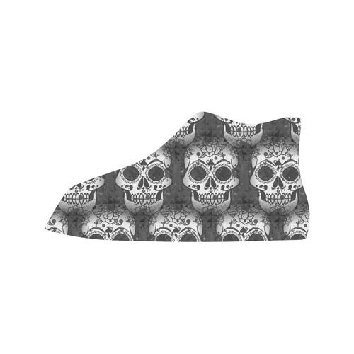 new skull allover pattern by JamColors Vancouver H Women's Canvas Shoes (1013-1)