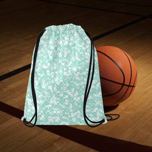 Beach Glass Pixels Large Drawstring Bag Model 1604 (Twin Sides)  16.5"(W) * 19.3"(H)