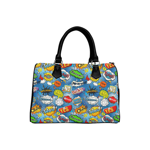 Comic Speech Bubbles Wow Pow Yes Splash Boston Handbag (Model 1621)