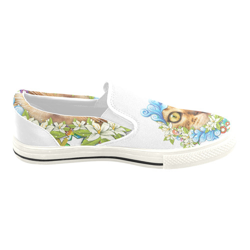 Peek-a-boo Slip-on Canvas Shoes for Kid (Model 019)