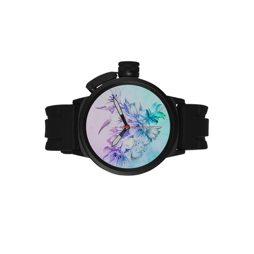 Wonderful flowers in soft watercolors Men's Sports Watch(Model 309)