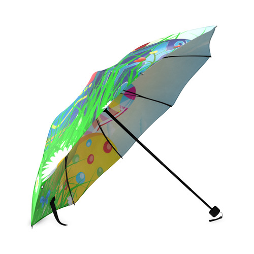 Happy Easter Eggs Butterfly Landscape Foldable Umbrella (Model U01)